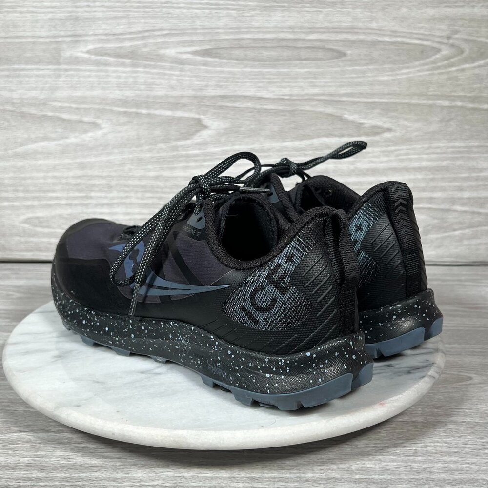 Saucony Peregrine 12 ICE+ 3 Womens 10 Running Shoes Black Blue Trail Outdoor - Picture 6 of 15
